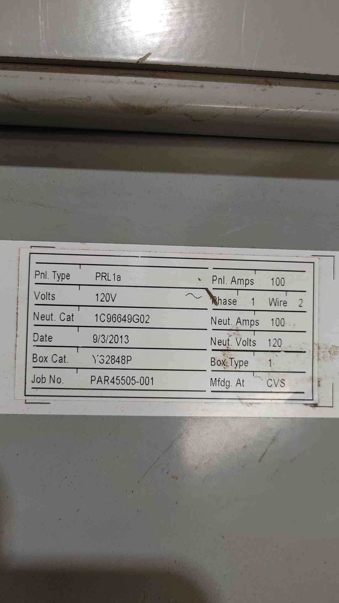 Eaton Pow-R-Line 100A Panel PRL1a DCS 24 Siemens 30A Bkrs