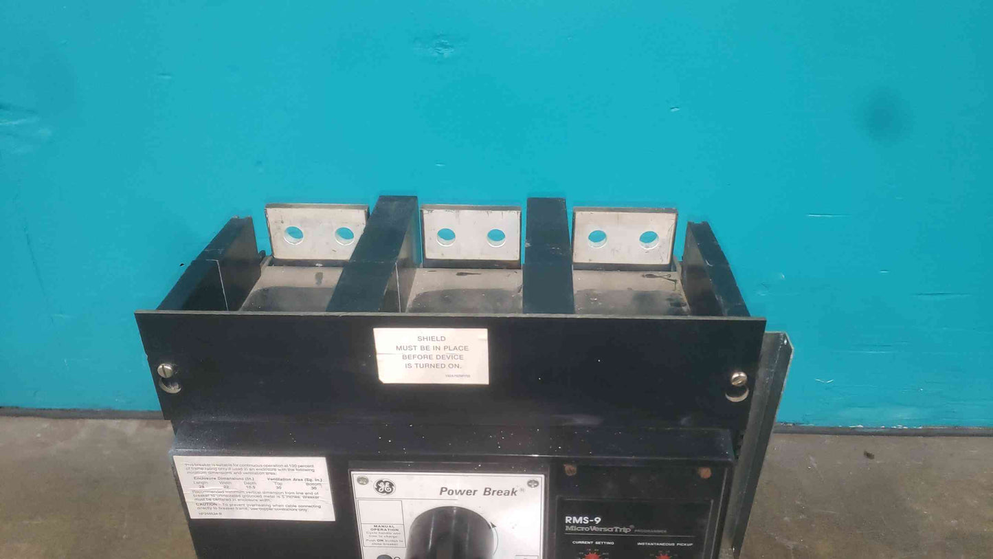 GE Power Break THP1616SS 1600A 3 Pole Circuit Breaker RMS-9 MicroVersaTrip 1600 Amps