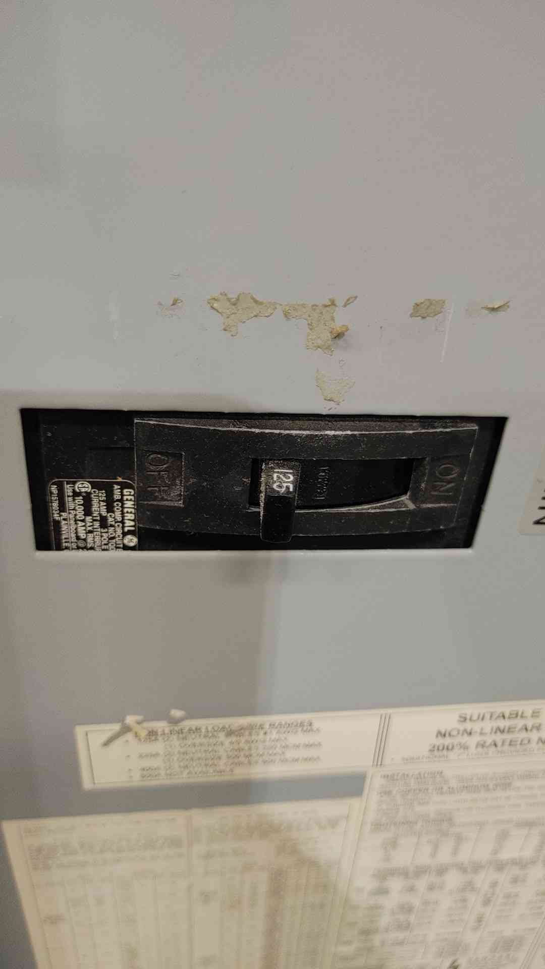 GE A-Series 125A Main Breaker Panelboard 208Y/120V 3 Phase Enclosure W/ Breakers