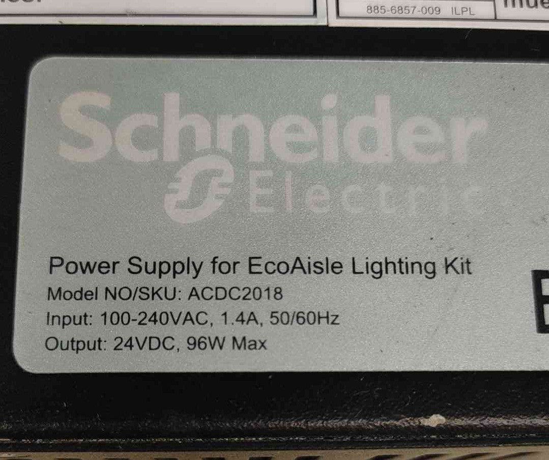 Schneider Electric ACDC2018 EcoAisle Lighting Kit Power Supply Controller 24V