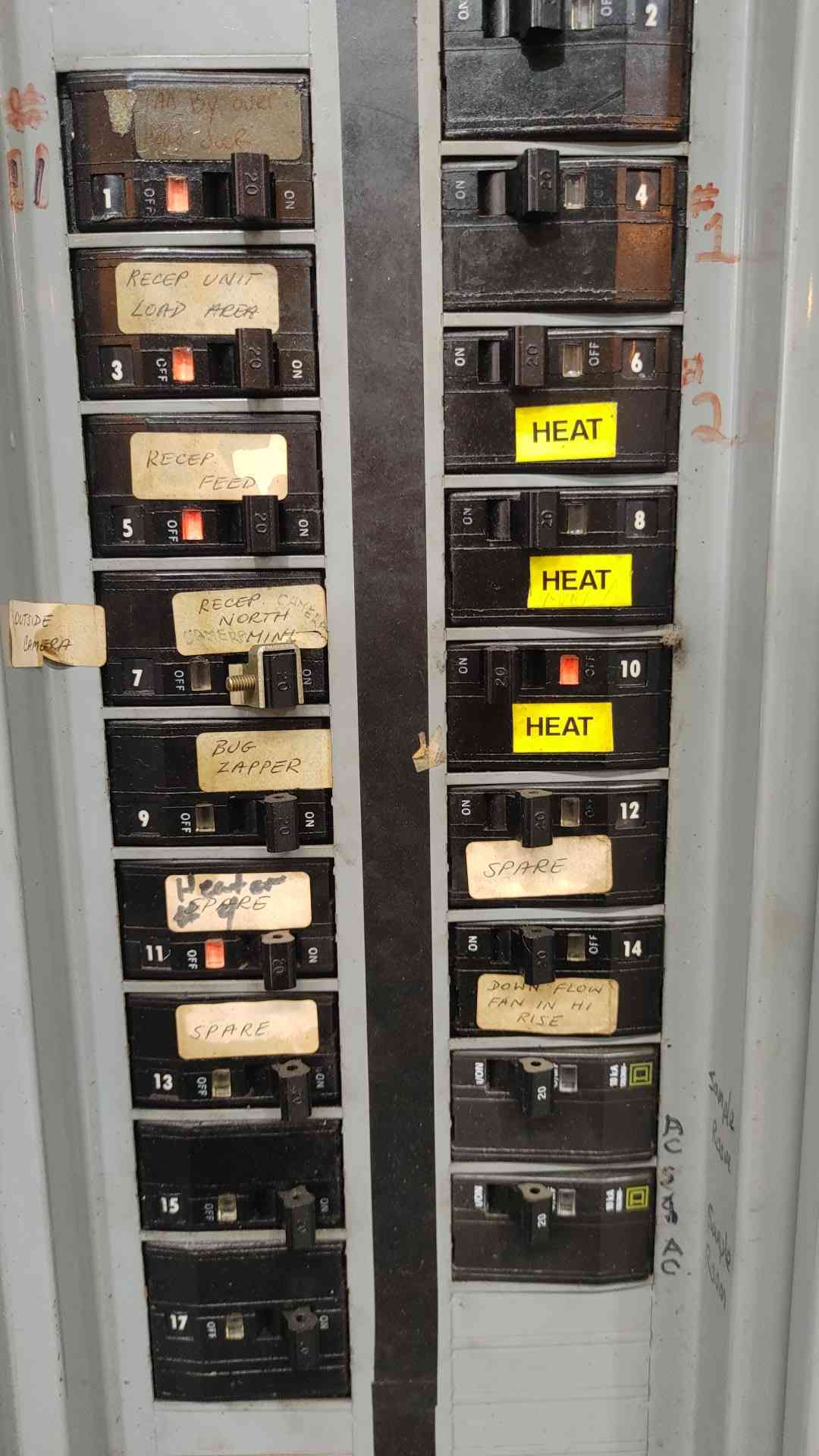Square D NQOB Panelboard 120/208V 3PH 100A Main Breaker Panel Enclosure Loaded