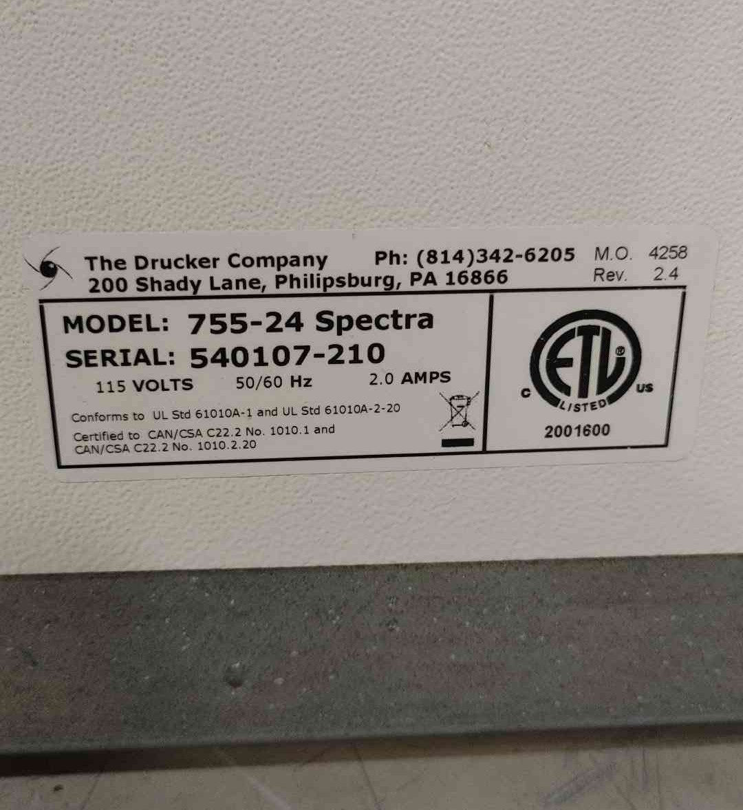 Drucker 755-24 Spectra Laboratories Horizon 24 Tube Benchtop Centrifuge 115V