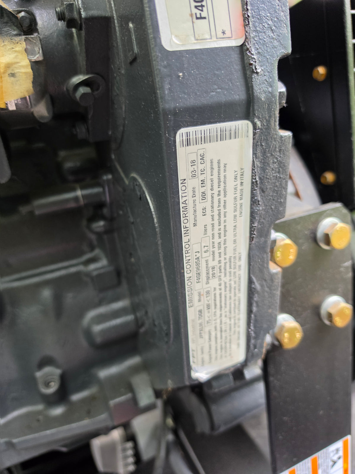 2018 Generac SD100 100 kW Diesel Generator FPT 6.7L 277/480V 3 Phase SD0100
