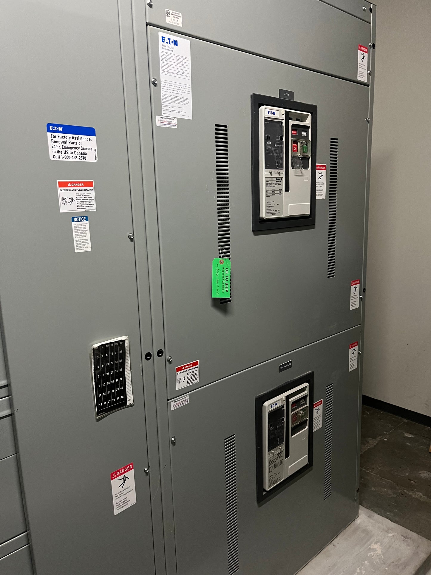 Eaton Magnum SB 4000 Amp Main Breaker Pow-R-Line Switchboard 480V 3PH Digitrip 520