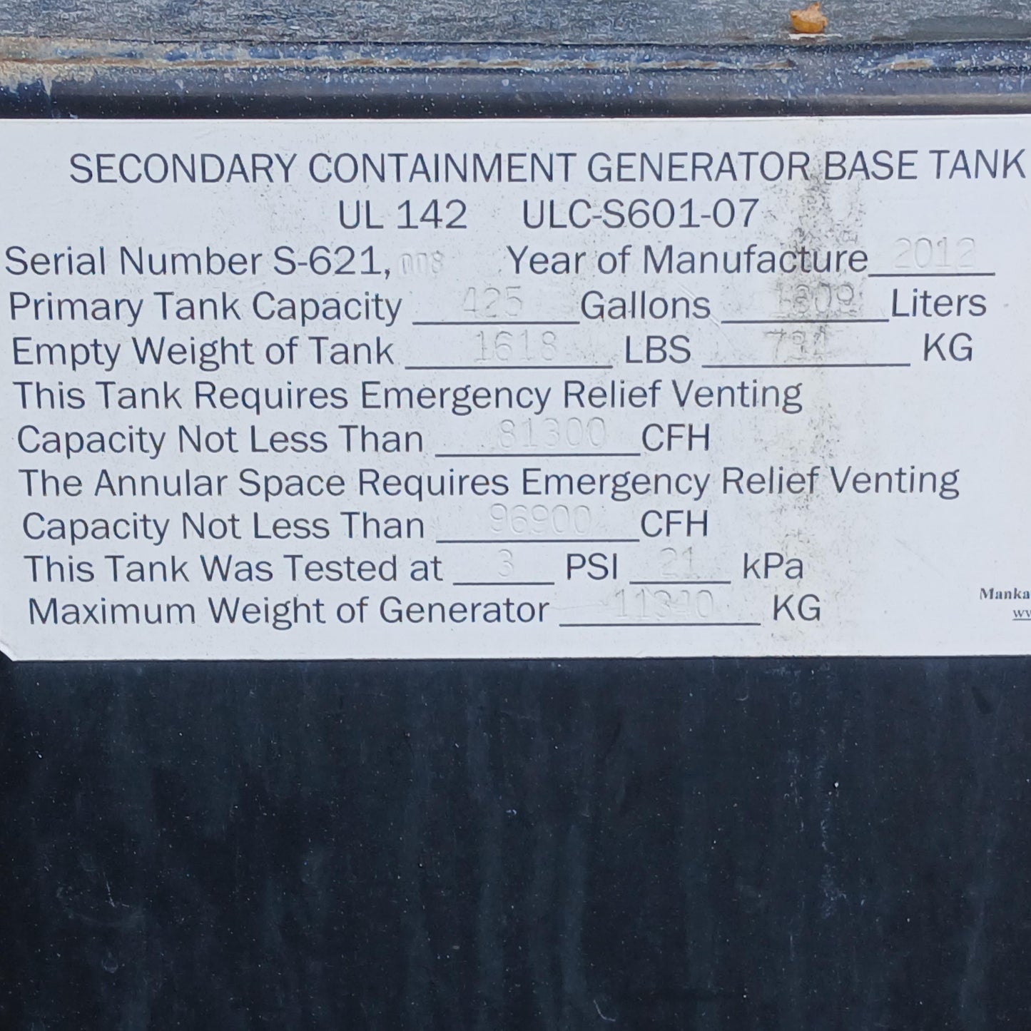 180KW MTU Diesel Generator John Deere 6068 277Hrs TESTED