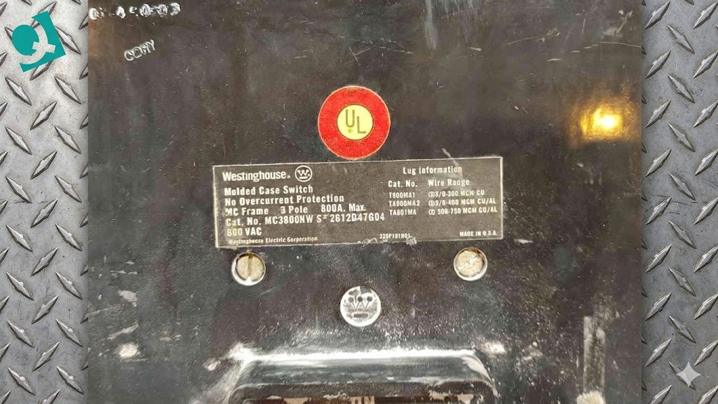 Westinghouse 3 Pole Circuit Breaker 800A 600VAC MC3800NW (109416)