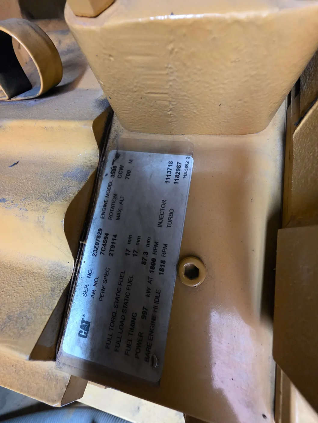 900KW Cat Diesel 3508 Generator 480/277v 629hrs