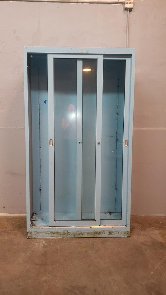 16x47x84 Tall Glass Lab Cabinet Metal w/ Shelves(S6LLST8790)