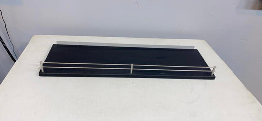 3' Black Reagent Lab Shelf 36x12x2 w/ Front Rail(S6LLST7146)