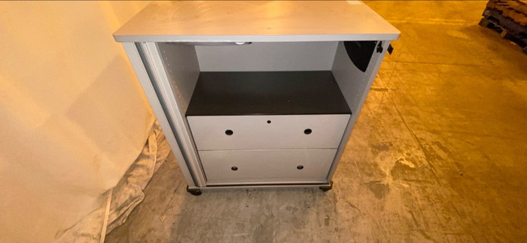 3' Lab Crash Cart Closable Storage by push 36x18x42(S6LLST3028)