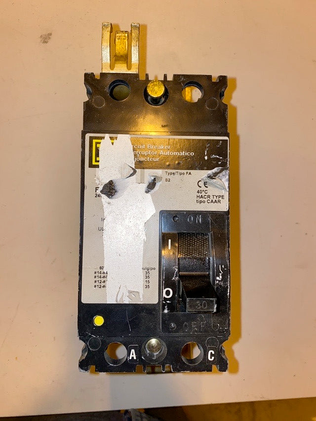 30A Square D 2 Pole Circuit Breaker