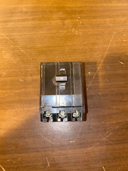50A Square D 3 Pole 10kA 240V~ Circuit Breaker