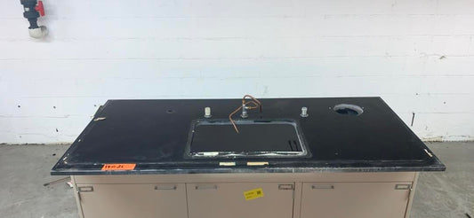 6' Lab Casework Bench Hamilton w/ Sink Top, No Fixtures(S6LLST7082)