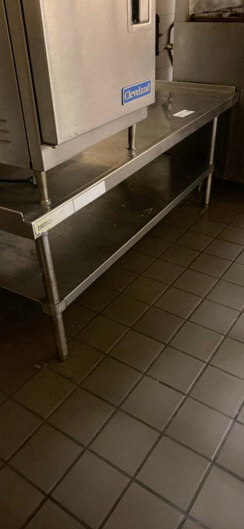 60x30x26" Stainless Steel Kitchen Cafeteria Prep Bench w Backsplash(S6LLST2243)