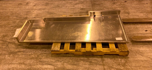 73x30x6 Stainless Steel Countertop Divoted w Backsplash & Gas Utility(S6LLST2783)