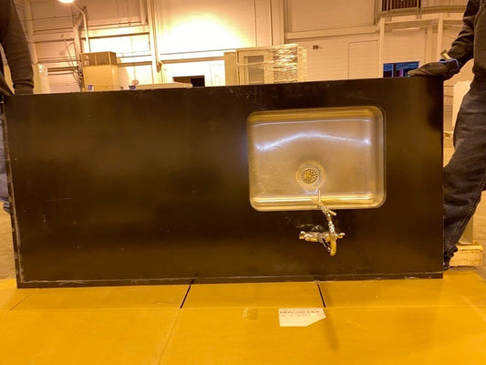 Epoxy sink counter top w/ Stainless Basin & Faucet 68"x31"x1"(S6LLST1263)
