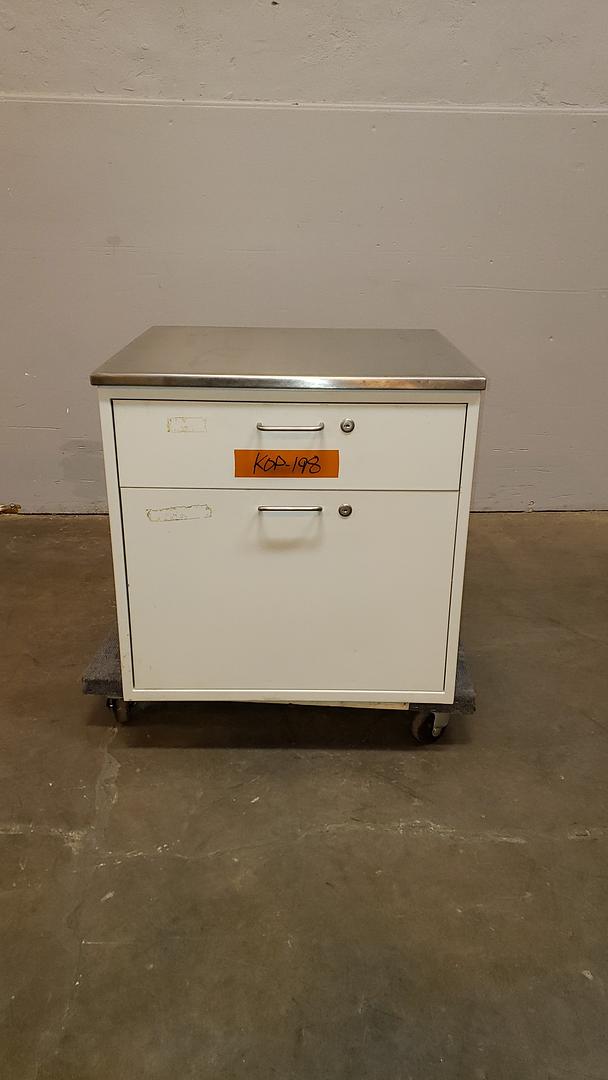 24" Fisher Hamilton 2 Drawer Rolling Casework W/ Stainless Top(S6LLST10033)