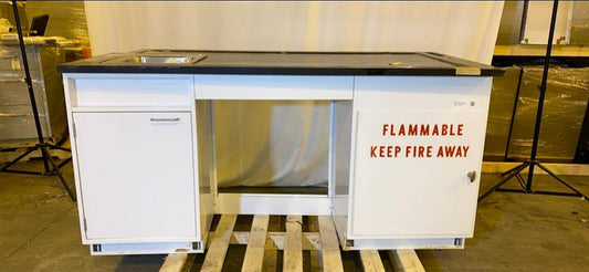 72" Fisher Hamilton Flammable Cabinet Countertop & Sink(S6LLST2684)