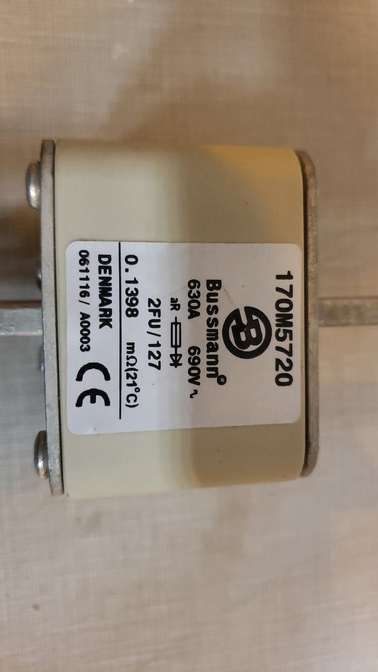 Lot of 7 Bussmann 630A Fuse 170M5720(S6LLST11224)