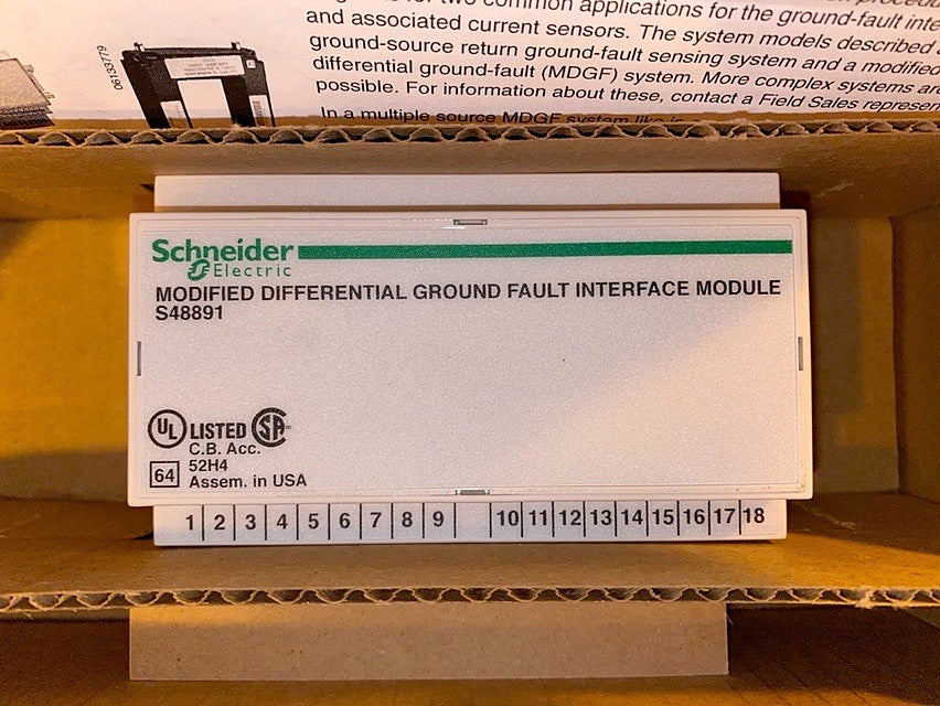 Schneider Electric S48891 Modified Differential Ground Fault Interface Module(S6LLST0987)