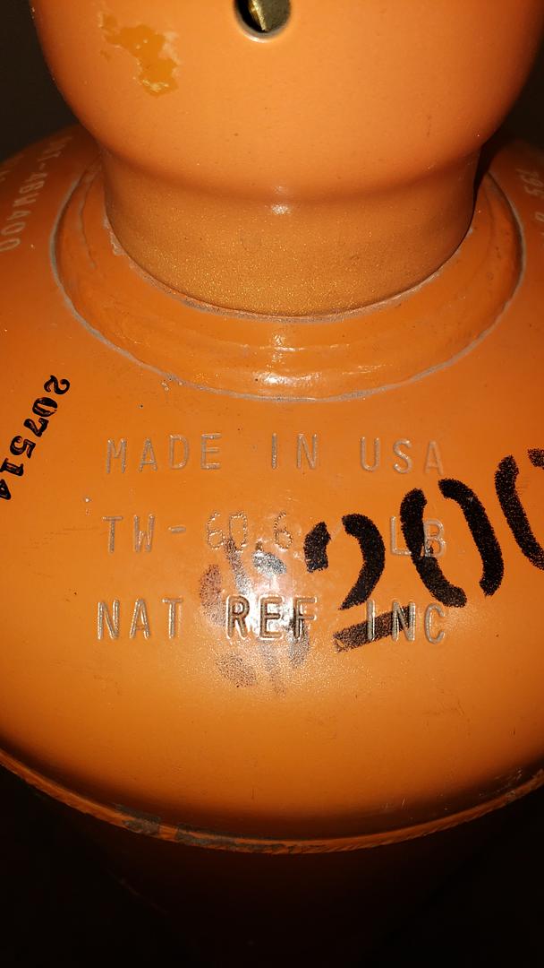 Metal Gas Cylinder Storage Tank Orange 10x10x56(S6LLST11275)