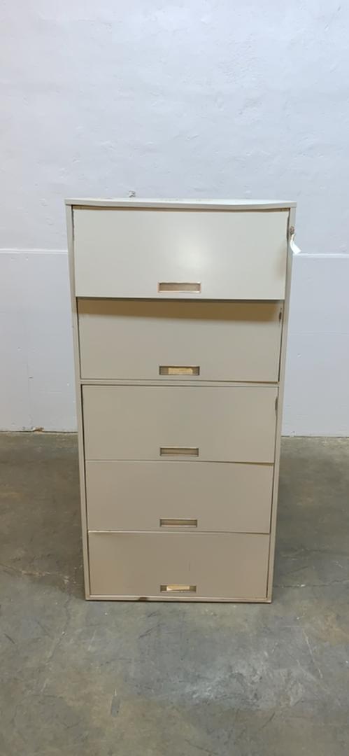 5" Tall Recessed 5 Drawer File Cabinet S6LLST8694(S6LLST8694)