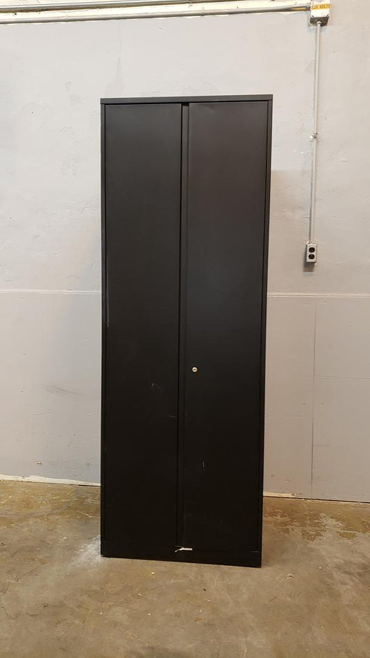 23x30x84 Tall Black Metal Cabinet(S6LLST8771)