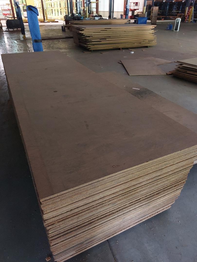5/8" Sheets of Pallet Racking Particle Board Dims 44"ï¿½ W x 11' 10"ï¿½ L