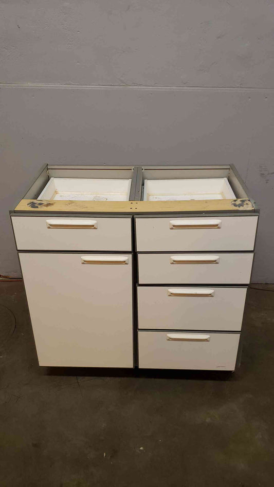 3' Recessed Wooden Casework W/ 5 Drawers 1 Door Q16670(Q16670)