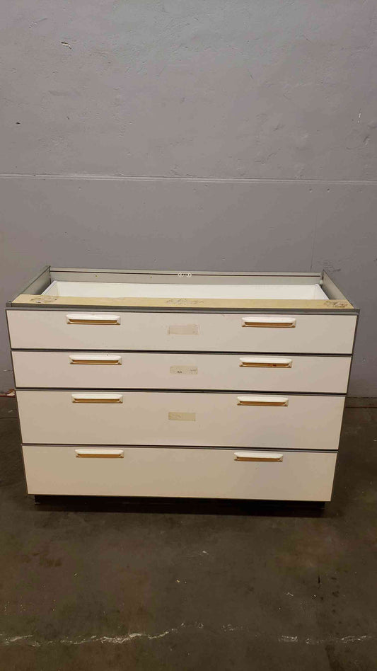 4' Recessed Wooden Casework W/ 4 Drawers(Q16683)