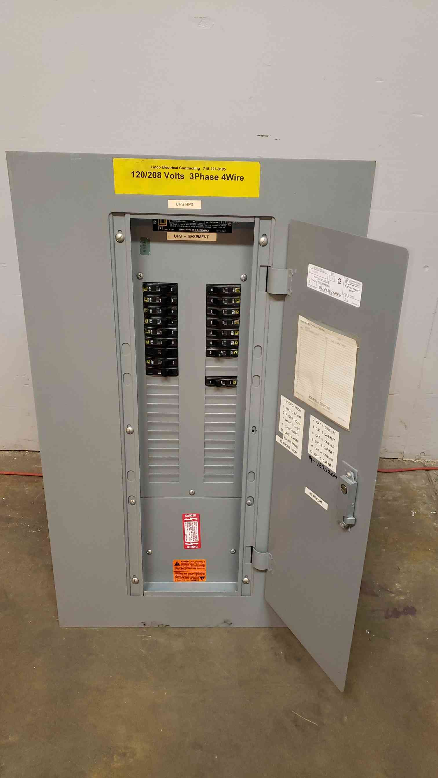 225A NQOD Square D MHC35F Breaker Panel Board 120/208/240V(100298 ...