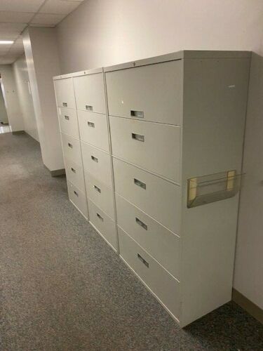 White 5-Tiered Filing Cabinets 36x18x64 1/2 by SteelCase(S6LLST8672)