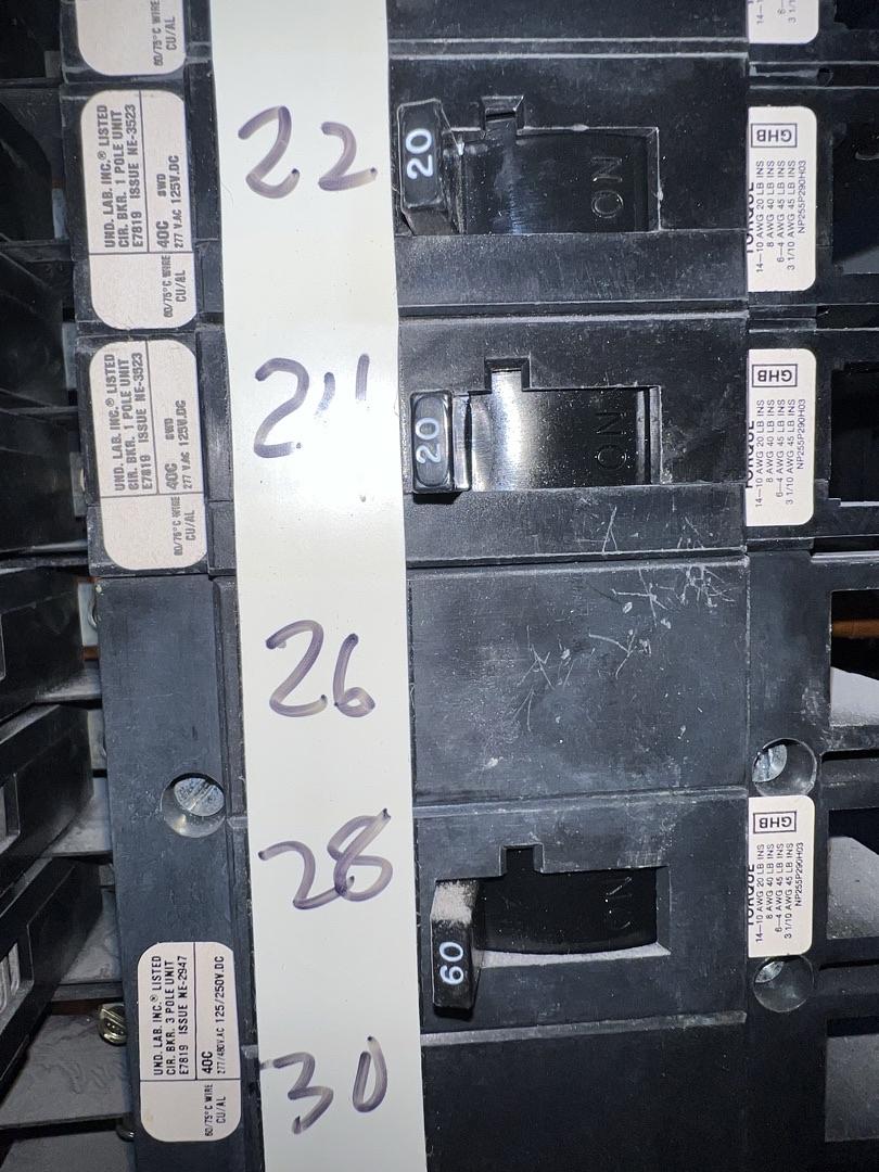 100A PRL2 480V, 277V Panelboard W/ Main & Breakers 36 ckt (SKU: 13331)(S6LLST13331)