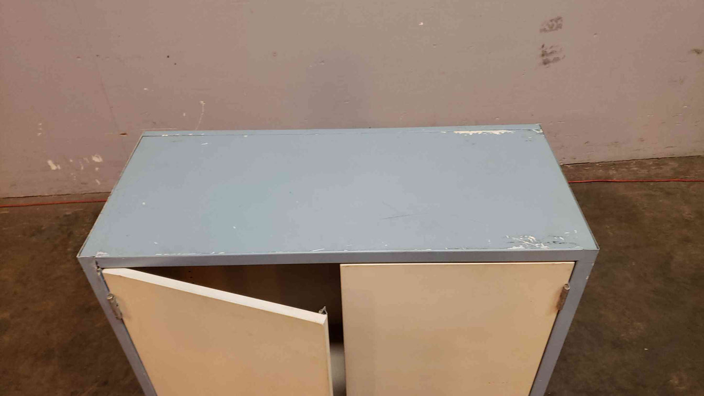 3' Blue and White Kewaunee Overhead Lab Casework Cabinet(101012)