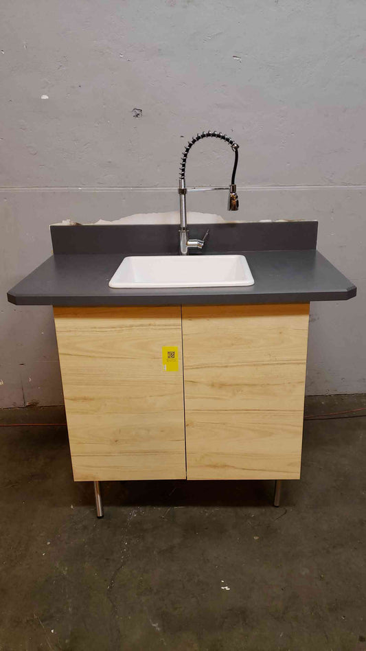 4' Lab Sink Base W/ Sink Basin & Extendable Faucet(2415AA)