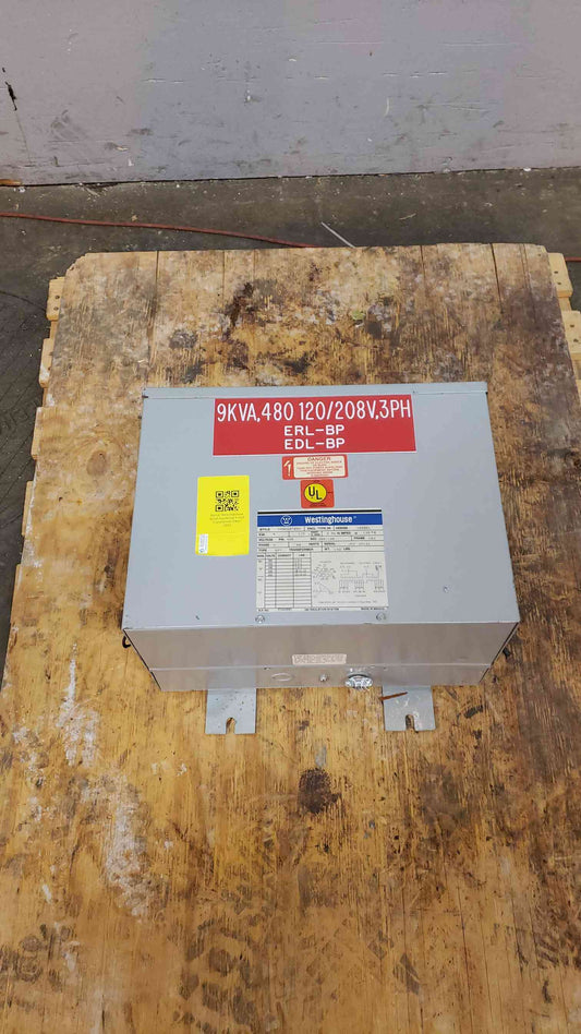 Westinghouse 9KVA Dry Type Transformer 480v x 208/120v Y48D28T09N SKU: 2953(2953AA)