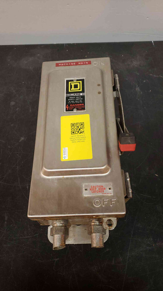 30A Square D Heavy Duty Safety Switch HU361DS Stainless Steel (SKU: 3921AA)(3921AA)