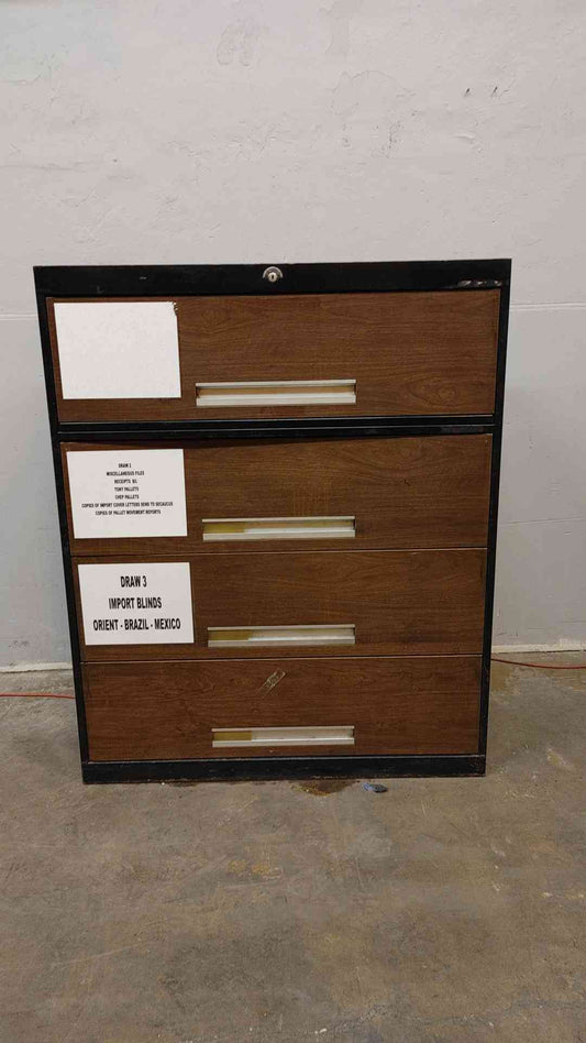 Filing Cabinet Supreme Equipment & Systems Corp Black And Brown (1174AA)(1174AA)