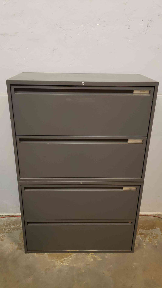 Gray 56" Four Tier Filing Cabinet (SKU: 1491AA)(1491AA)
