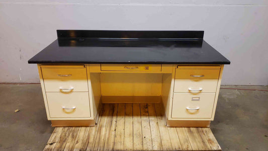 5'8" Kewaunee Lab Desk Epoxy Top Drawers & Cabinets 68"x31x30 (SKU: 2468AA)(2468AA)