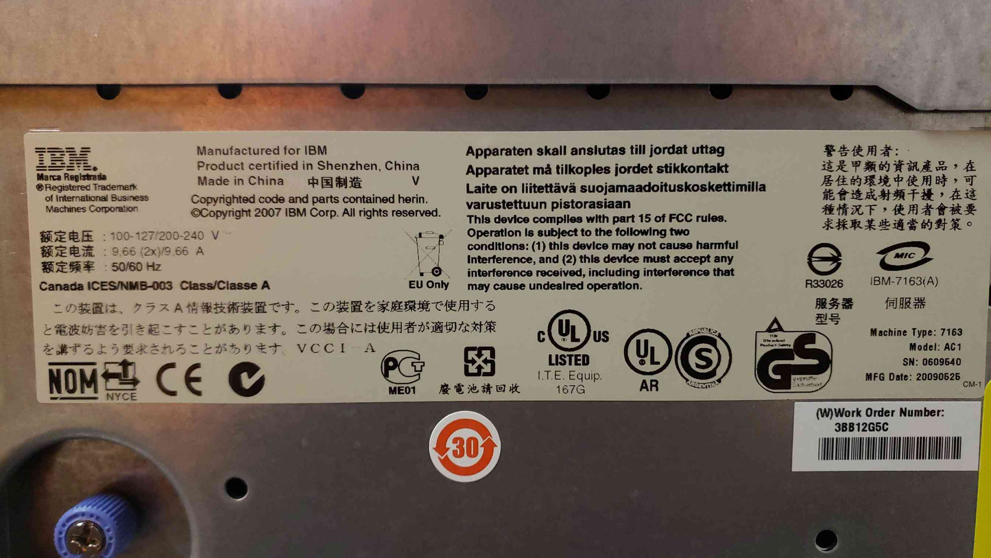 IBM System x3755 AC1 No HDDs (SKU: 1547AA)