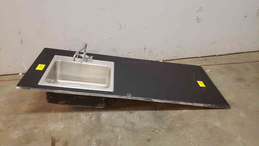 73"x30" Epoxy Countertop w/ Stainless Basin Insert & Faucet (SKU: 2063AA)(2063AA)