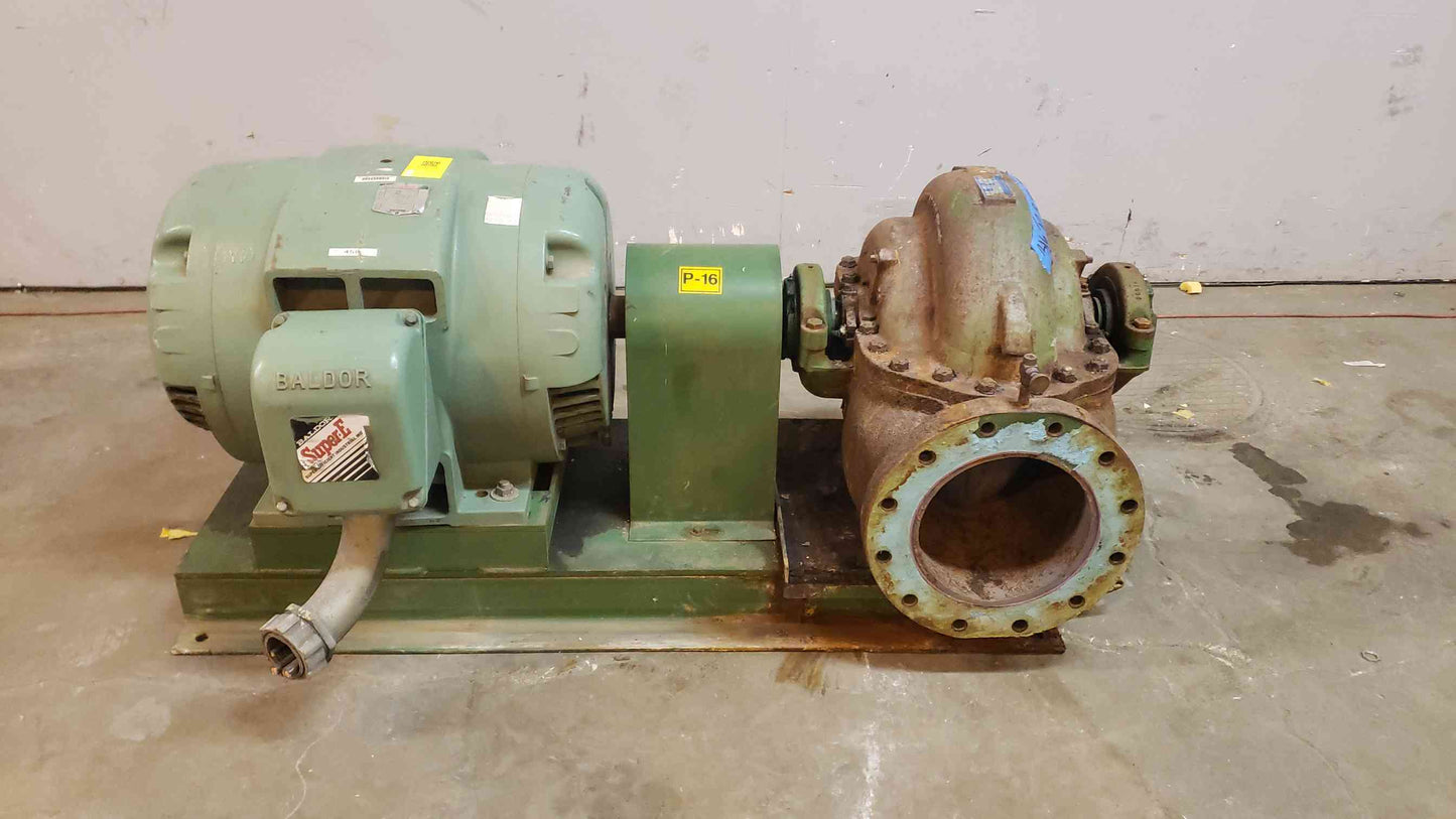 100HP Baldor SUPER-E Crane Deming Pump Package 460V 1480GPM EM2555T-4(1608AA)