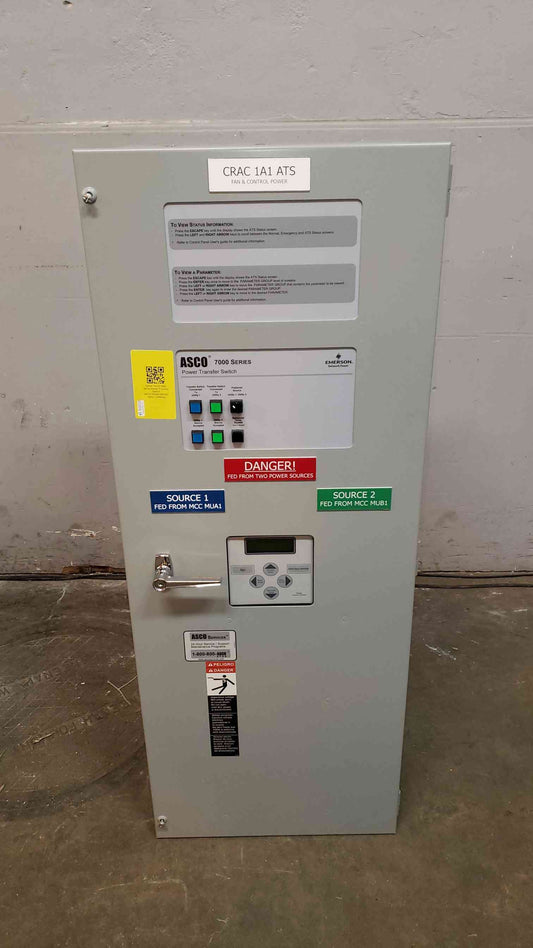 ASCO 7000 Series 30A 480v ATS D07ATS030030N5XC (SKU: 13988AA)(13988AA)