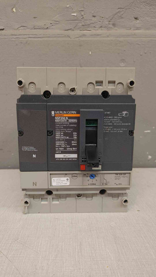 *Pickup Only* MERLIN GERIN Circuit Breaker NSF250 N 225A (3156AA)(3156AA)
