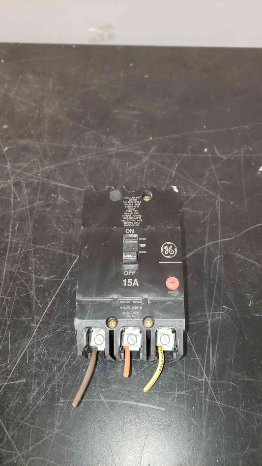 GE 15A 3 Pole Circuit Breaker A5535 E11592