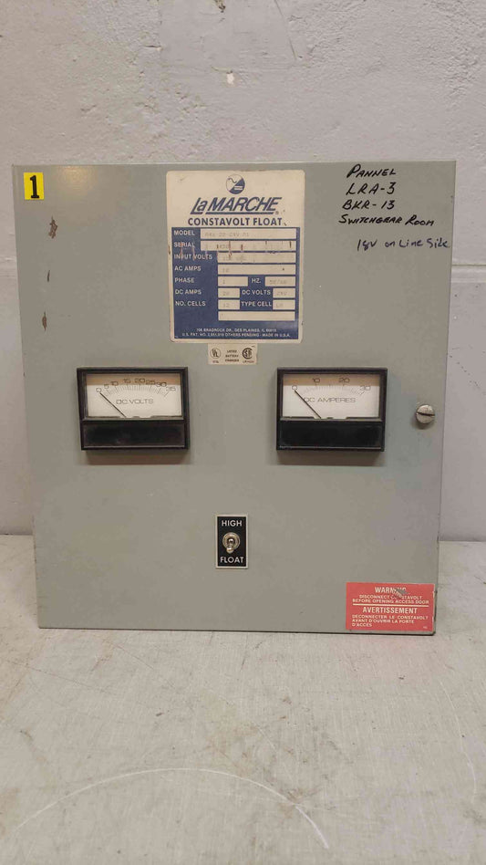 Battery Charger La Marche Constavolt Float 1PH 24V 120VAC A46-20-24V-A1(103255)
