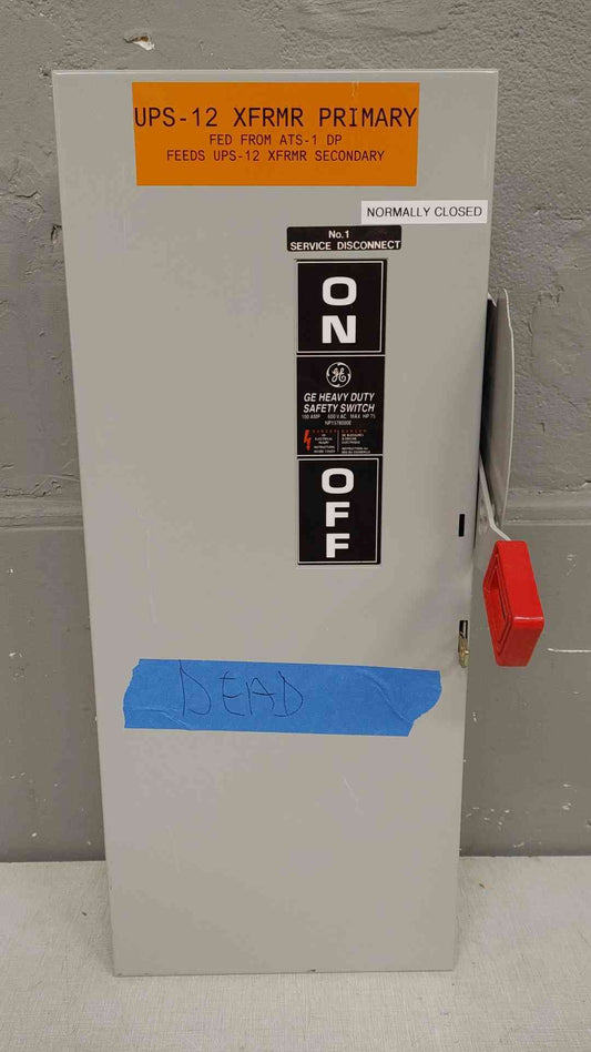 General Electric Safety Switch 100A 600VAC 250VDC TH3363(103646)