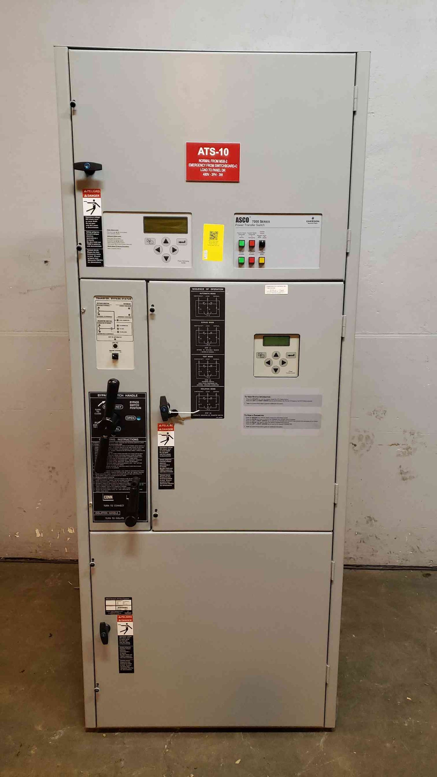 ASCO 7000 Series 400A 3PH Power Transfer Switch ATS(104129)