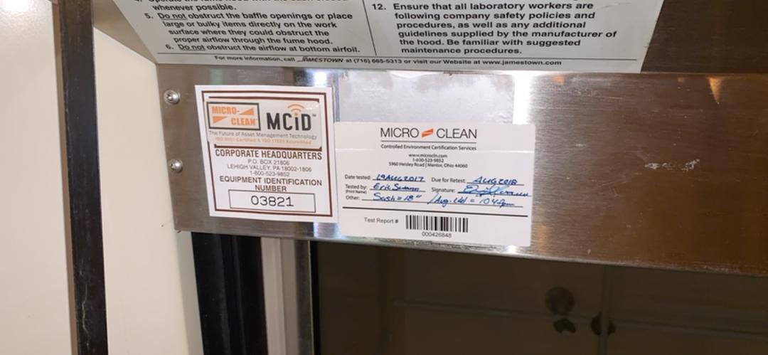 8' Jamestown Isolator II Ducted Chemical Fume Hood S6LLST6809(S6LLST6809)